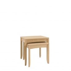 Nest Of Lamp Tables With Oak Finish - Bremen