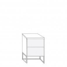 Coruna - 40cm 2 Drawer Bedside Cabinet 47cm High