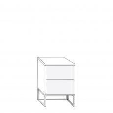 Coruna - 40cm 2 Drawer Bedside Cabinet 56cm High