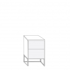 Coruna - 40cm 2 Drawer Bedside Cabinet 61cm High