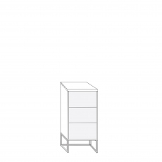 Coruna - 40cm 3 Drawer Bedside Cabinet 81cm High
