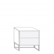 Coruna - 60cm 2 Drawer Bedside Cabinet 47cm High