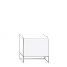 Coruna - 60cm 2 Drawer Bedside Cabinet 61cm High