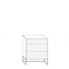 Coruna - 60cm 3 Drawer Bedside Cabinet 67cm High