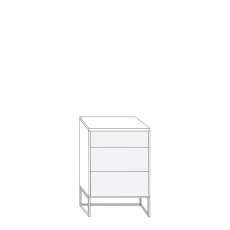 Coruna - 60cm 3 Drawer Bedside Cabinet 71cm High