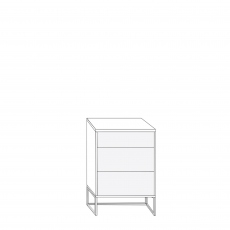 Coruna - 60cm 3 Drawer Bedside Cabinet 81cm High