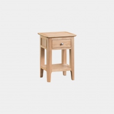 1 Drawer Side Table In Oak Finish - Suffolk