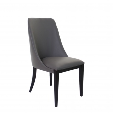 Tuscany - Leather Dining Chair In Grey