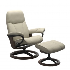 Stressless Consul - Chair & Stool Signature Base In Fabric