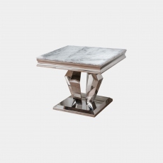 Missano - Lamp Table In Grey Marble Effect