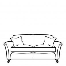 2 Seat Formal Back Large Sofa In Leather - Parker Knoll Devonshire