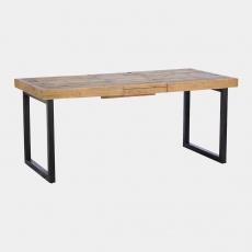 140cm Extending Dining Table In Reclaimed Timber - Delta