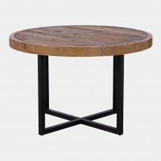 Delta - 120Øcm Round Dining Table In Reclaimed Timber
