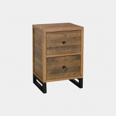 Delta - 2 Drawer Filing Cabinet In Reclaimed Timber