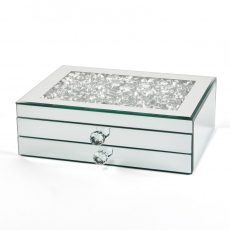 Silver - Halley Jewellery Box 2 Drawer