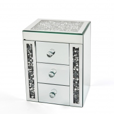 Silver - Halley Jewellery Box 3 Drawer