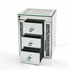 Silver - Halley Jewellery Box 3 Drawer
