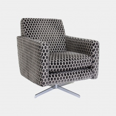 Linara - Club Swivel Chair In Fabric