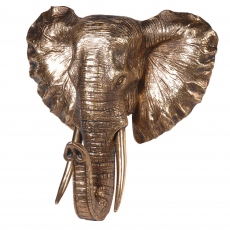 Gold - Elephant Head Wall Mounted
