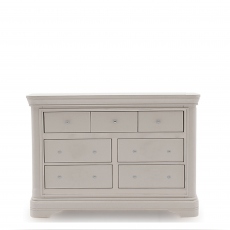 7 Drawer Wide Chest Taupe Painted Finish - Avignon