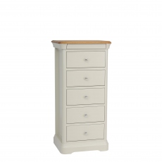 Oliver - Chest Of 5 Drawers Morning Dew/Lacquer Top