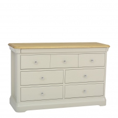Oliver - Chest Of 4+3 Drawers Morning Dew/Lacquer Top