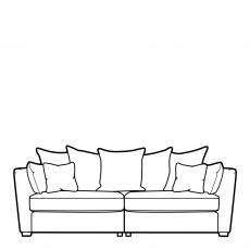 Grand Fixed Cover Pillow Back Sofa In Fabric - Collins & Hayes Maple