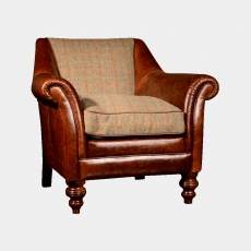 Accent Chair In Fabric & Leather - Tetrad Dalmore