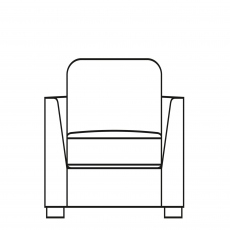 Large Chair In Fabric - Sasha
