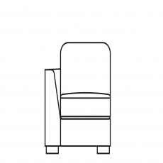 Sasha - Petit Chair LHF Unit In Fabric