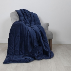 Laurence Llewelyn-Bowen Chic Velour Throw Navy