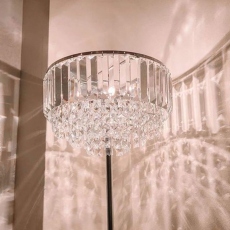 Laura Ashley Vienna Crystal/Chrome Floor Lamp