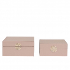 Pink & Gold - Nara Set Of 2 Jewellery Boxes