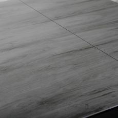 180cm Extending Dining Table Grey Wood Effect Ceramic Top - Conrad