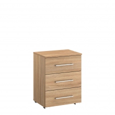 3 Drawer Bedside Table In AD701 Sonoma Oak Front & Carcase - Cologne