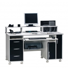 Cranbrook - Computer Desk Black/White 9475-3537