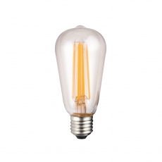 LED Vintage Valve Bulb 8w ES Clear Warm White Dimmable