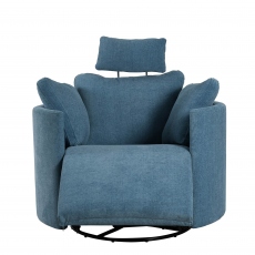 Swivel And Rocking Relax Chair (With Motor) In Fabric - Bilbao