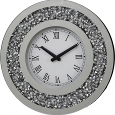 Halley Round Silver Clock