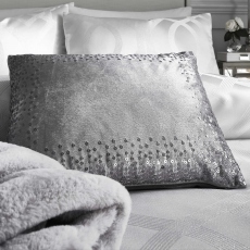 By Caprice Sophia Embellished Silver Bolster Cushion