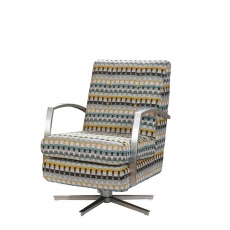 Swivel Chair In Fabric - Lola