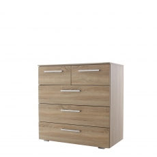 Charlton - 2+3 Drawer Chest Colour Front In A022K Sonoma Oak