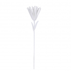 Spiky Faux Stem White/Glitter 80cm
