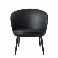 Lounge Chair In Black PU - Brampton 