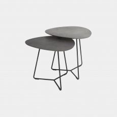 Stratus - Set Of 2 End Table In Ceramic Effect