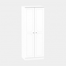 Tall Plain 2 Door Robe In White - Penshurst