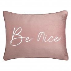By Caprice Be Nice Velvet Pale Pink Bolster Cushion