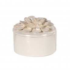 Ivory Petals Trinket Box