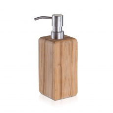 Teak Wood Soap Dispenser With Stainless Steel