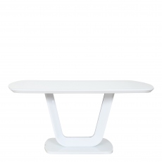 160cm Dining Table In White High Gloss - Eros